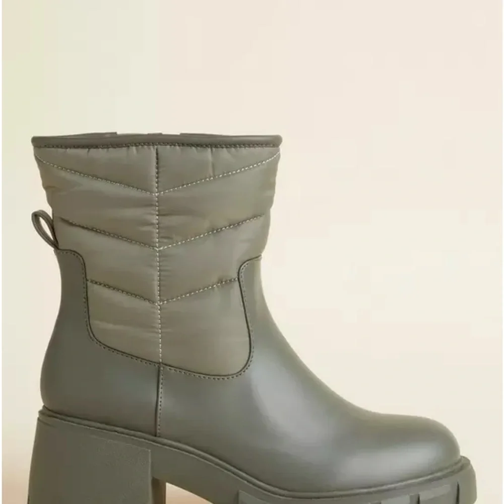 Torrid Olive Quilted Winter Booties - Picture 9 of 10